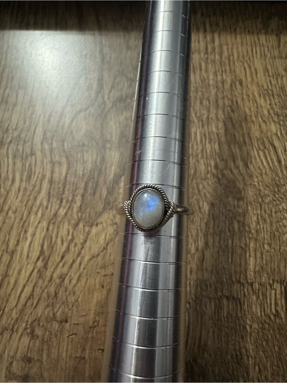 Moonstone and silver ring Sz 9